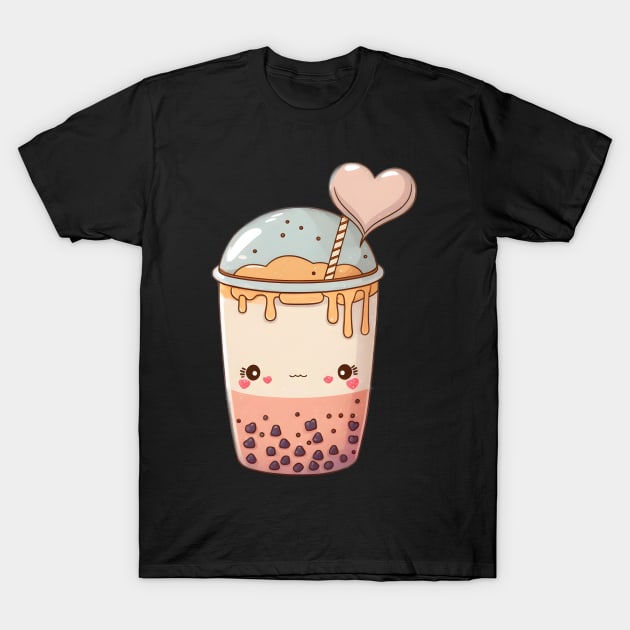 Valentine's day Bubble tea Couples boyfriend and girlfriend husband and wife lovers gift idea T-Shirt by Mi Styles